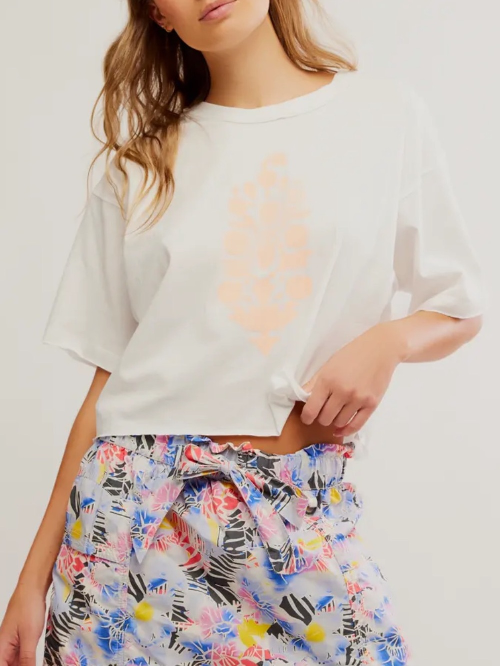Free People Movement FP Inspire Cotton Graphic Cropped T-Shirt